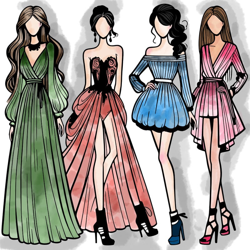 fashion models dresses