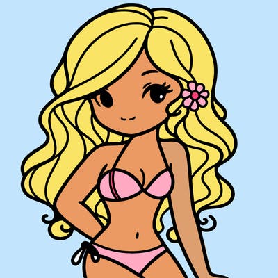 a beautiful lady in a bikini