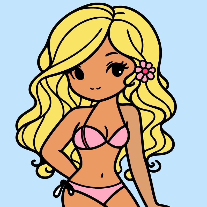 a beautiful lady in a bikini