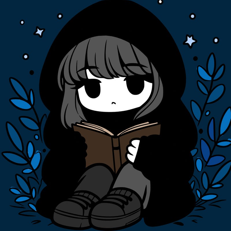 girl in oversized hoodie reading a book