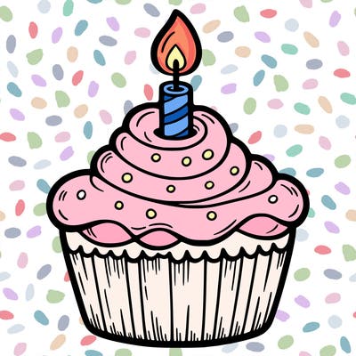 cupcake-shaped candle