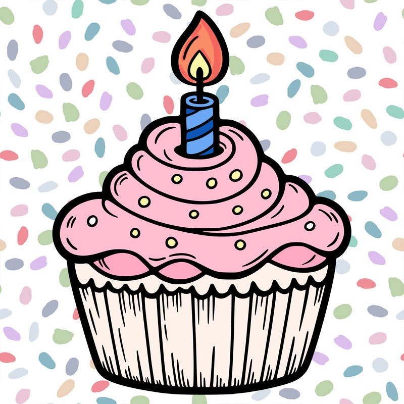 cupcake-shaped candle