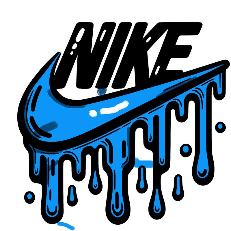 dripping nike logo