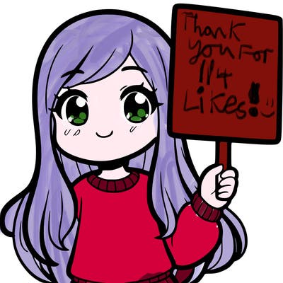 girl with long hair holding a big sign