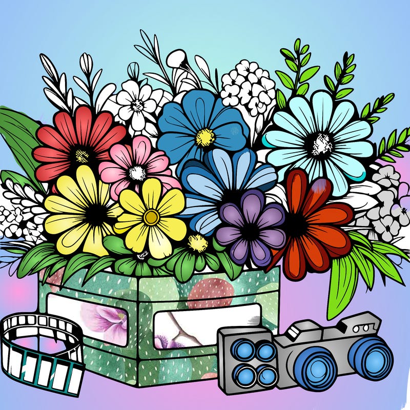 flowers 3d movie art
