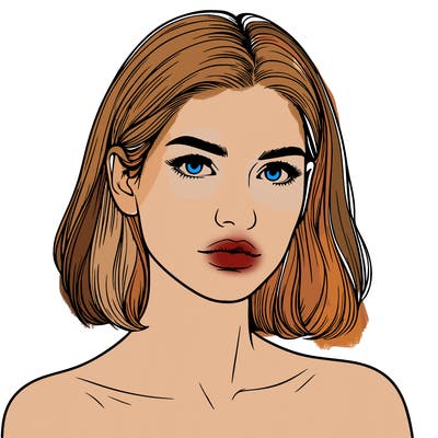 realistic portrait of woman