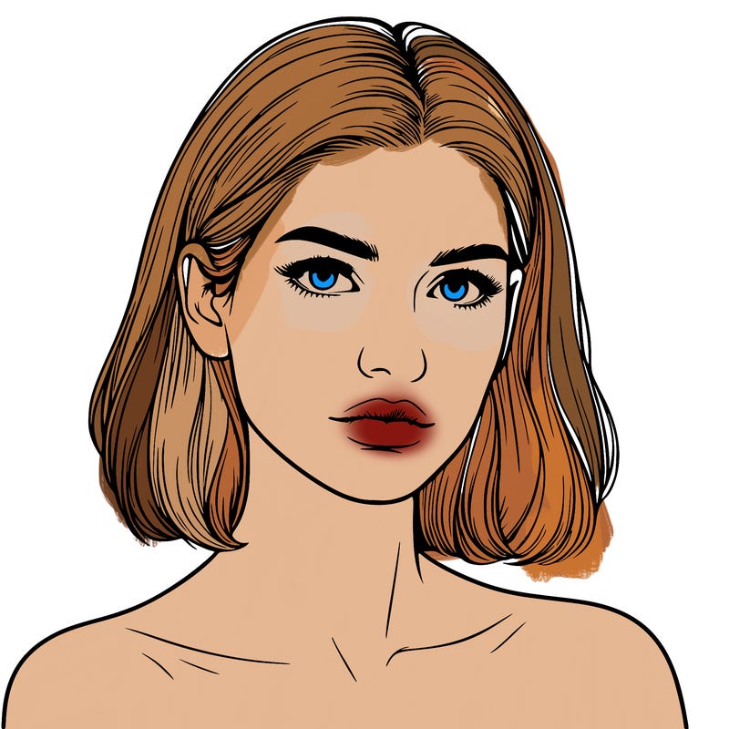 realistic portrait of woman