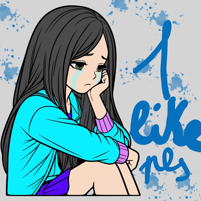 a realistic girl with depression