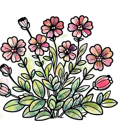 red flowers blooming