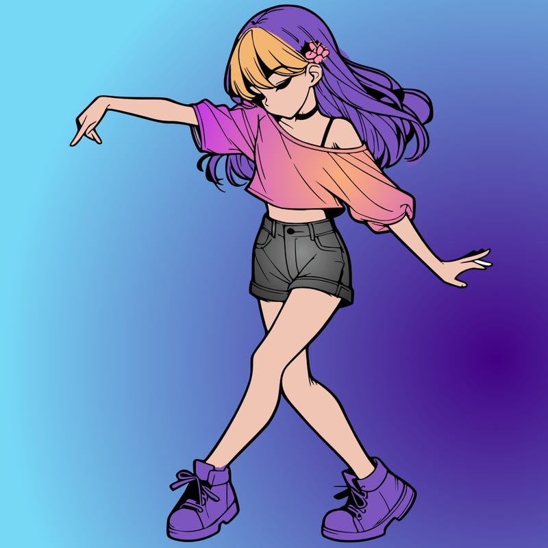 realistic girl danceing