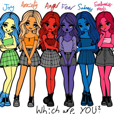 a group of girls realistic