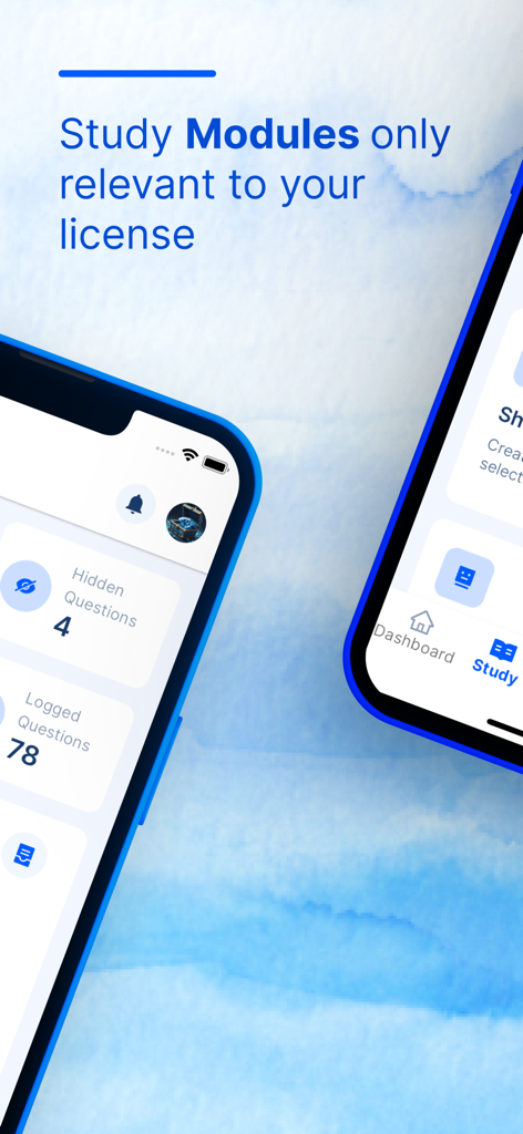 Sea Trials - USCG License Exam - Sea Trials app interface displaying study modules tailored to specific maritime licenses