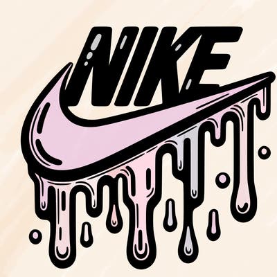dripping nike logo