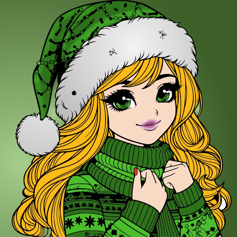 realistic christmas girl
