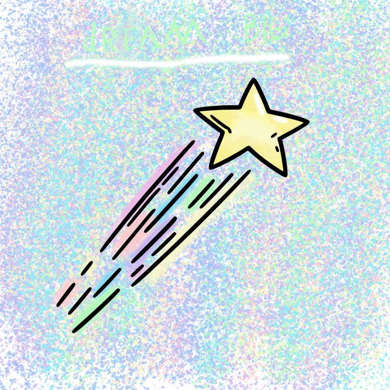 a shooting star in the sky