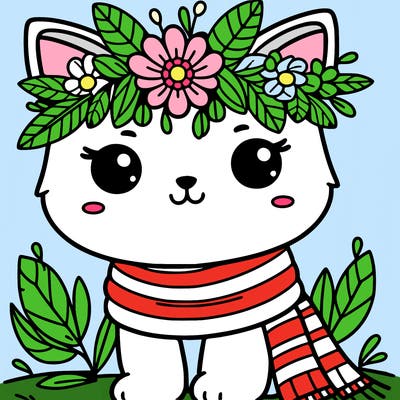 𝓒𝓪𝓽 𝔀𝓲𝓽𝓱 𝓪 𝓯𝓵𝓸𝔀𝓮𝓻 𝓬𝓻𝓸𝔀𝓷