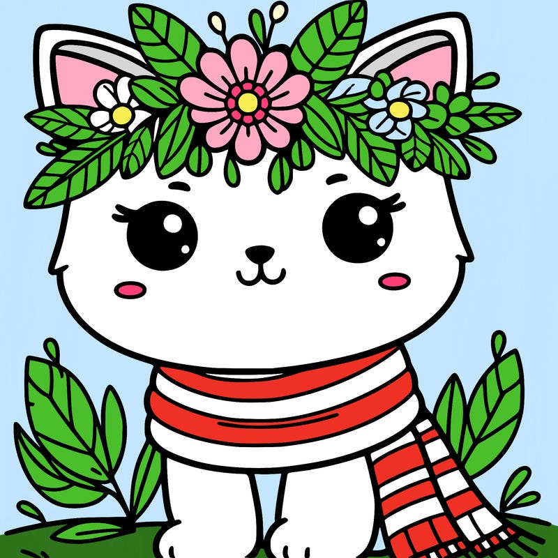 𝓒𝓪𝓽 𝔀𝓲𝓽𝓱 𝓪 𝓯𝓵𝓸𝔀𝓮𝓻 𝓬𝓻𝓸𝔀𝓷