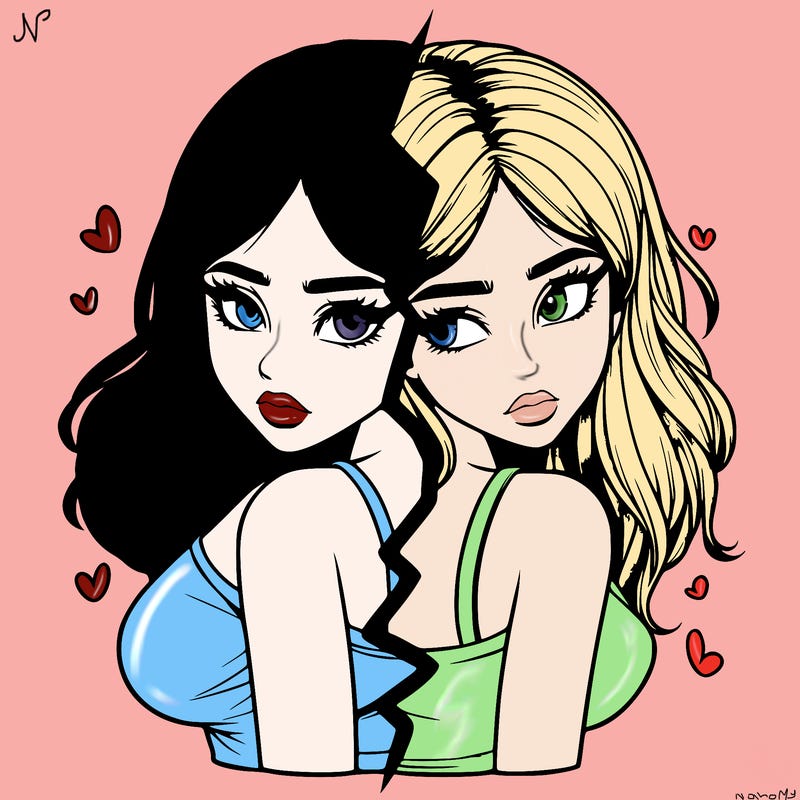 realistic girl split