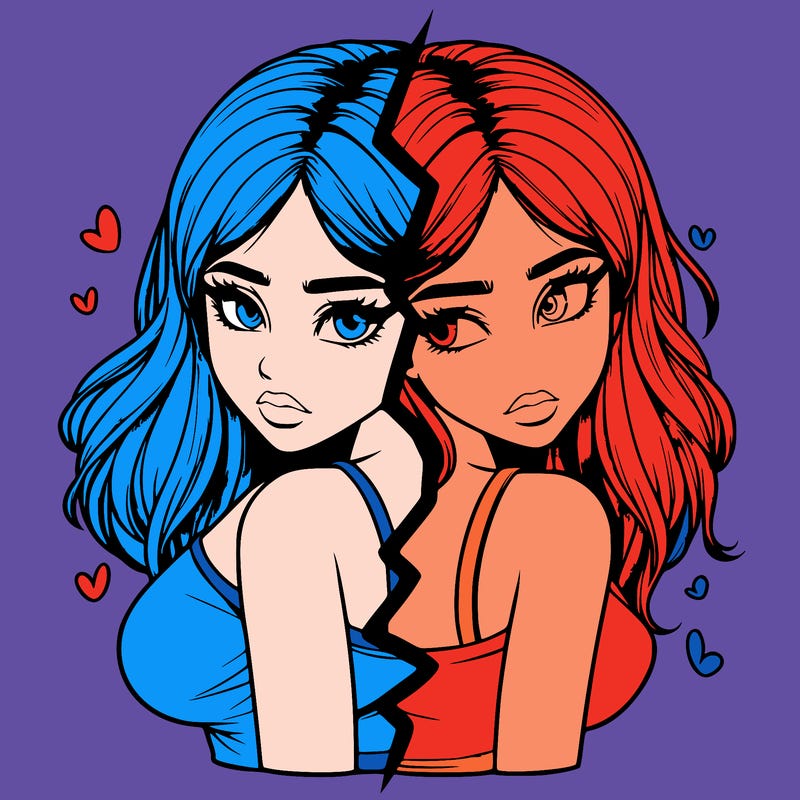 realistic girl split