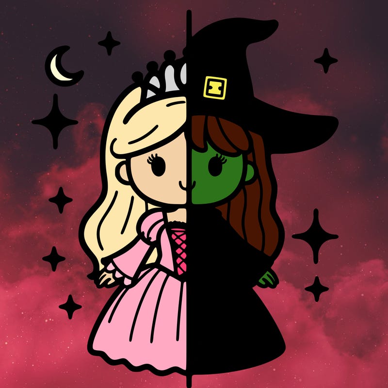 split princess and witch