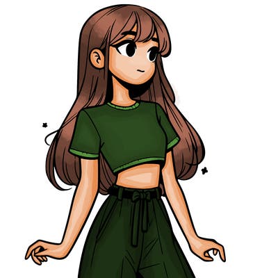 girl in a cute crop top