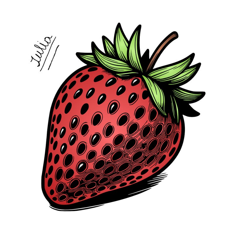 realstic strawberry