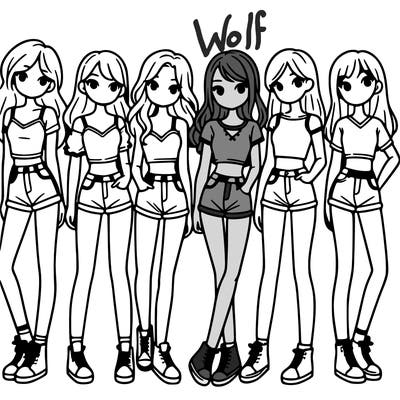 a group of girls wearing crop tops and shorts