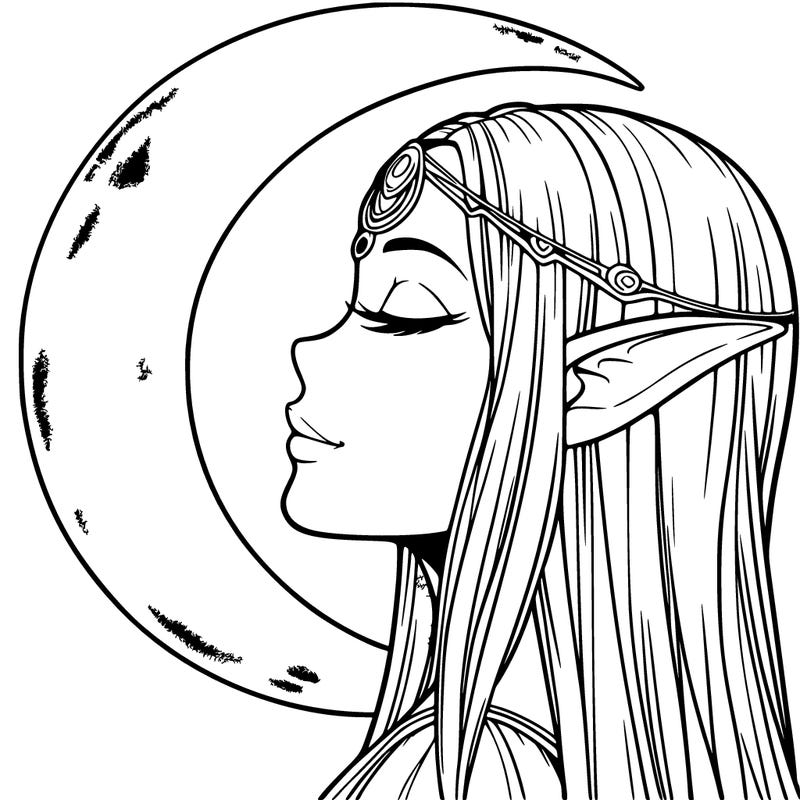 a realistic moon elf