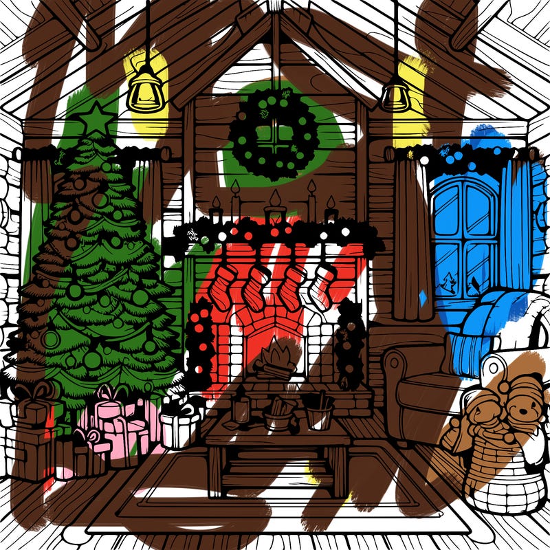 christmas house interior