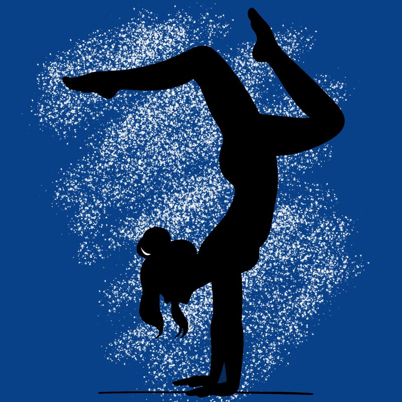 a woman doing a handstand