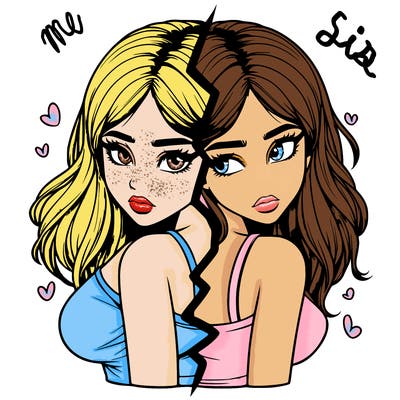 realistic girl split