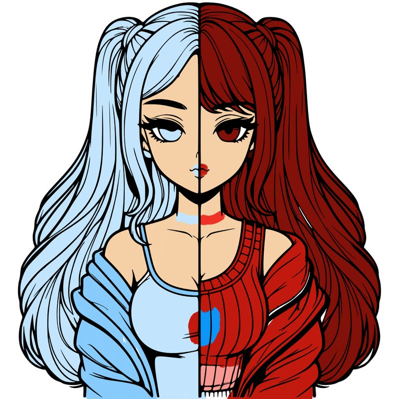 realistic girl split