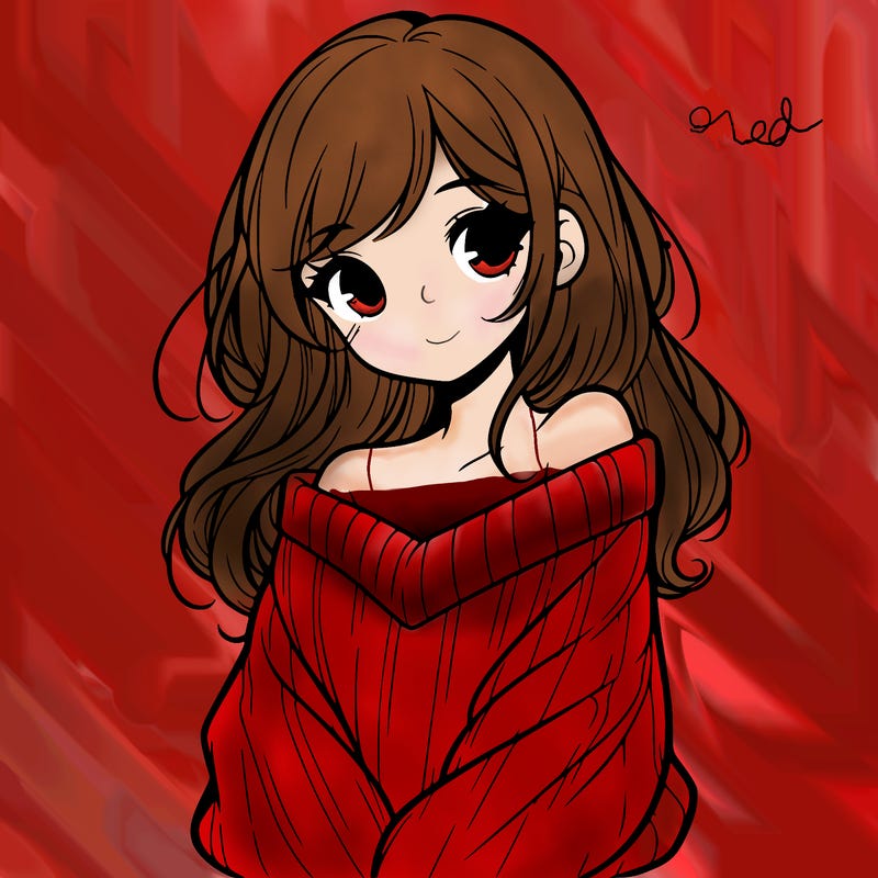 shy pretty girl wearing a sweater that is falling off one shoulder portrait