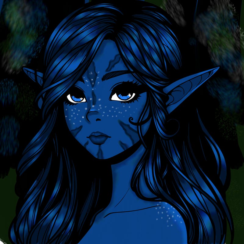 elf girl realistic dark fantasy