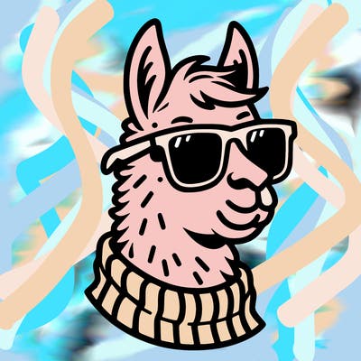 a lama with sunglasses