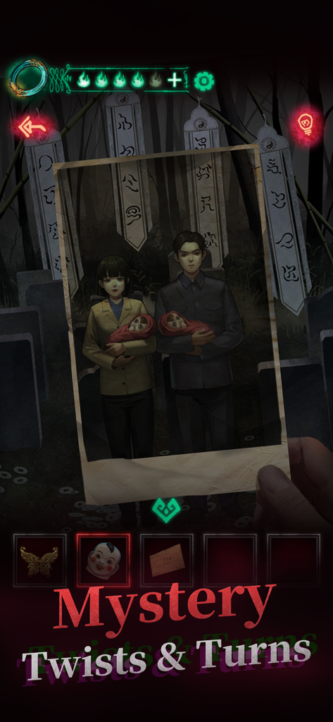 Paper Bride - A hand holding a mysterious photo of a couple with babies in a dark Chinese folk horror setting.