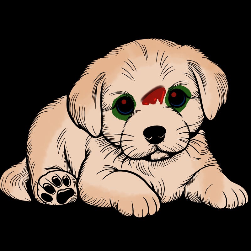 a cute realistic puppy