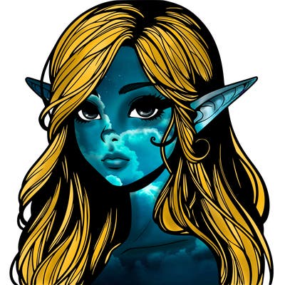 elf girl realistic dark fantasy