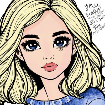 realistic girl whith cute eyes