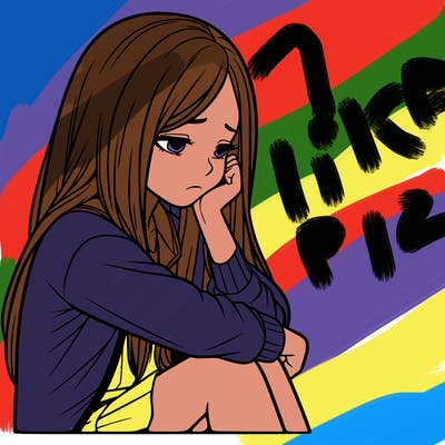 a realistic girl with depression