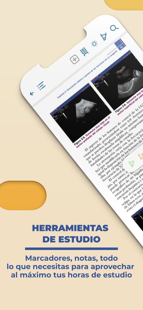 Mi Eureka app showcasing study tools for medical textbooks