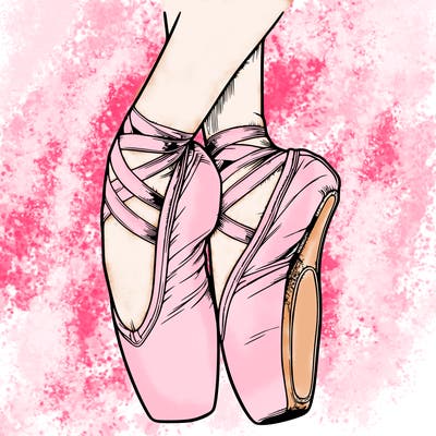 realistic point shoes ballet