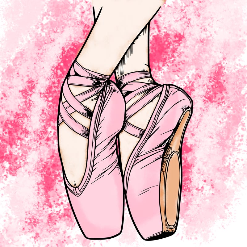 realistic point shoes ballet