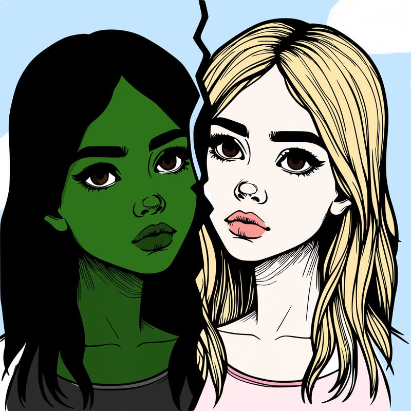 realistic girl split