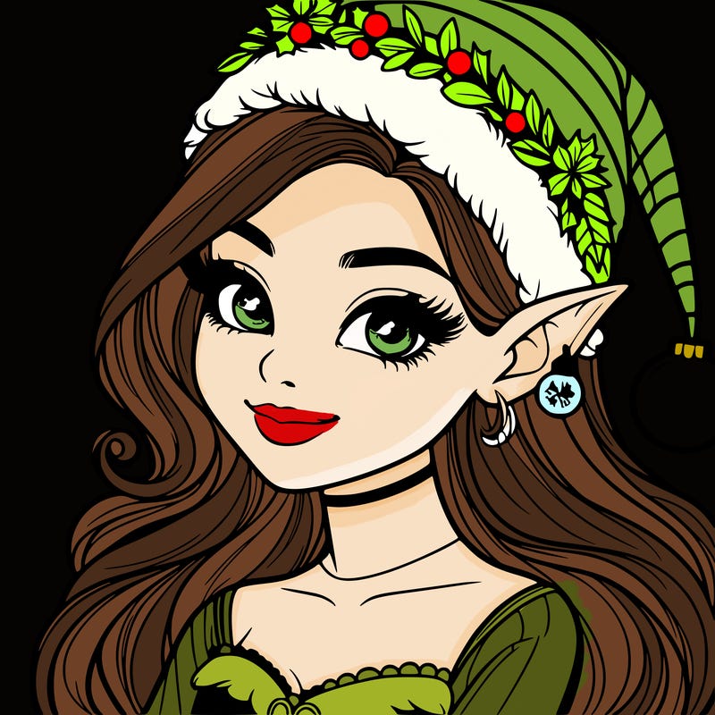 christmas girl elf realistic