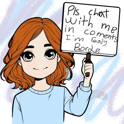 realistic girl holding up a sign
