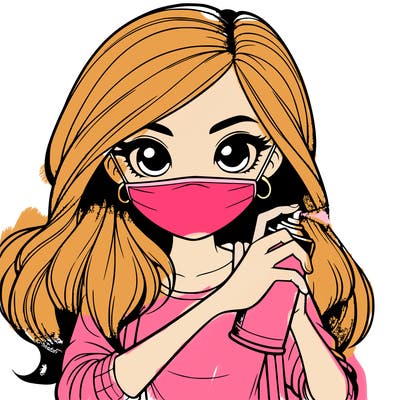 a realistic girl spray, painting