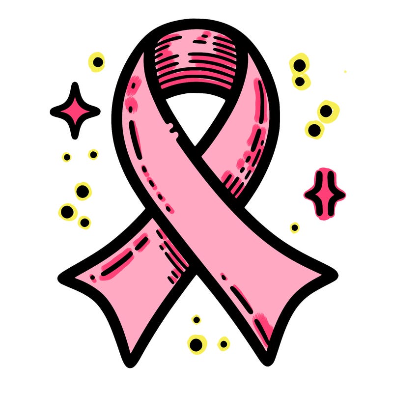 ribbon symbol of national breast cancer awareness month