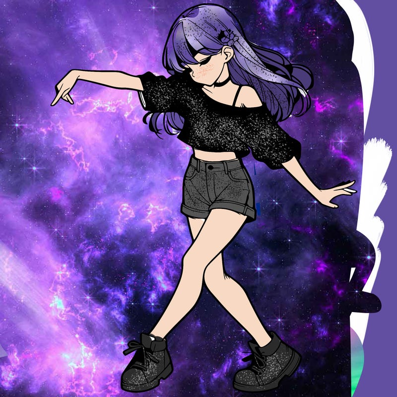 realistic girl danceing