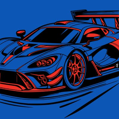 a sport car with a racer